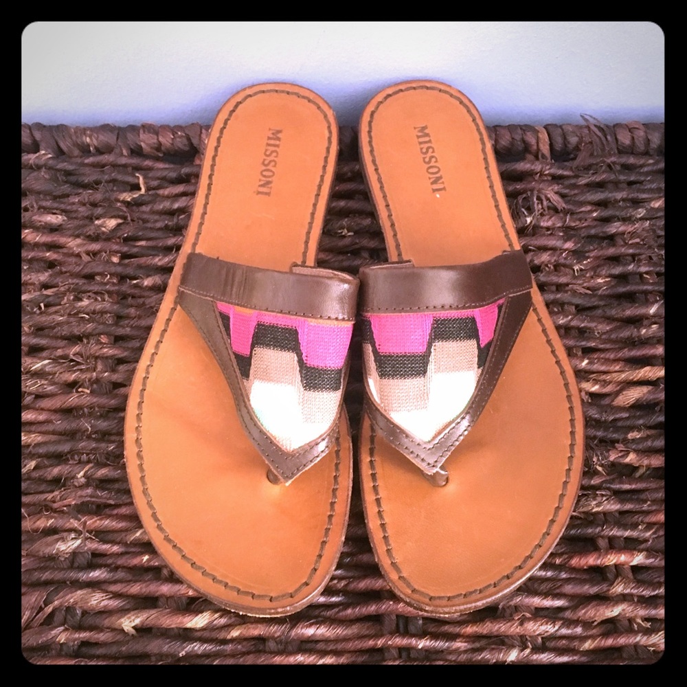 Missoni Triangle Flat sandal Sz 37